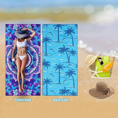 Microfiber Beach Towel Quick Drying Soft Absorbent Sandproof Lightweight