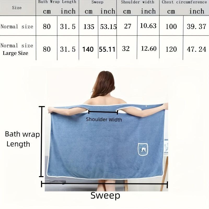 Coral Velvet Bath Skirt for Adults Water Absorption Quick Drying Towel