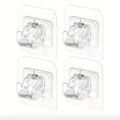 6pcs Self Adhesive Curtain Rod Hooks Bathroom Towel Bar Hook