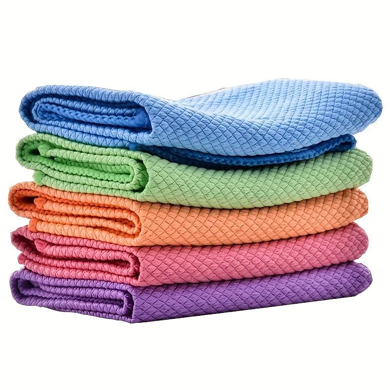 10pcs Microfiber Cleaning Dish Towels Reusable Kitchen Rags