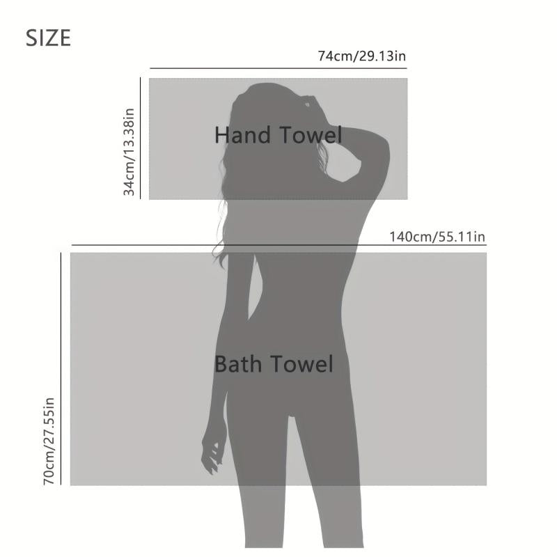 3pc Cotton Towel Set Bath & Hand Towel 450gsm Plush Spa Bathroom Towel