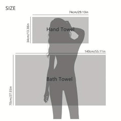 3pc Cotton Towel Set Bath & Hand Towel 450gsm Plush Spa Bathroom Towel
