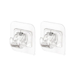 2pcs Curtain Rod Hook Wall Mounted Towel Rod Bracket Telescopic Rod Holder