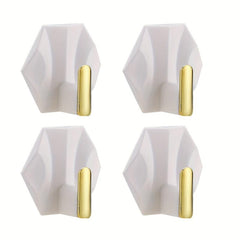 4pcs Bathroom Towel Hook Strong Adhesive Clothes Hanger Bedroom Wardrobe Hook