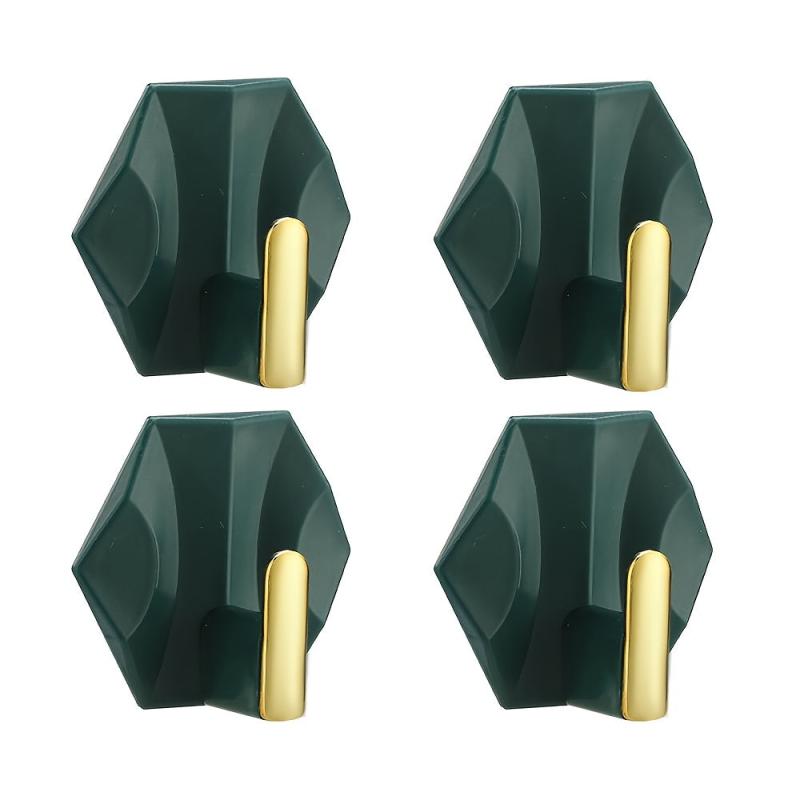 4pcs Bathroom Towel Hook Strong Adhesive Clothes Hanger Bedroom Wardrobe Hook