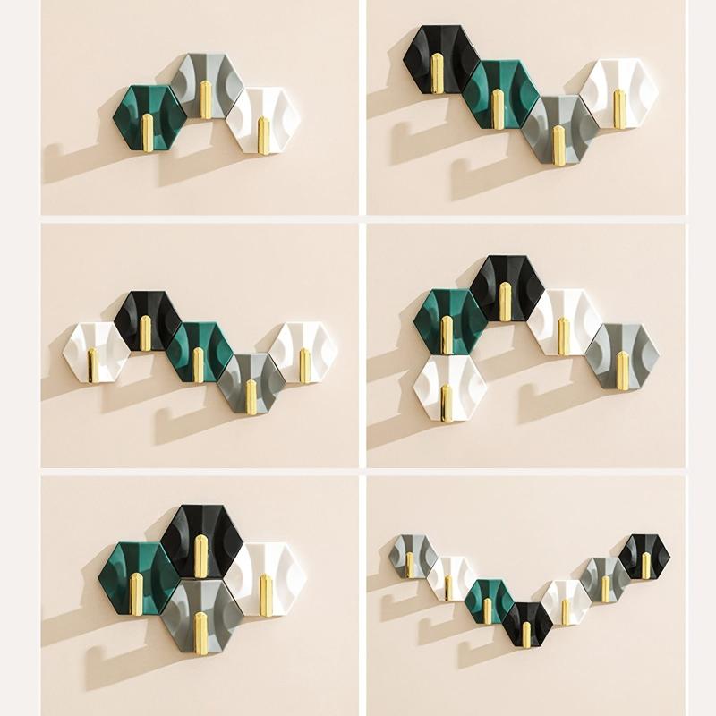 4pcs Bathroom Towel Hook Strong Adhesive Clothes Hanger Bedroom Wardrobe Hook