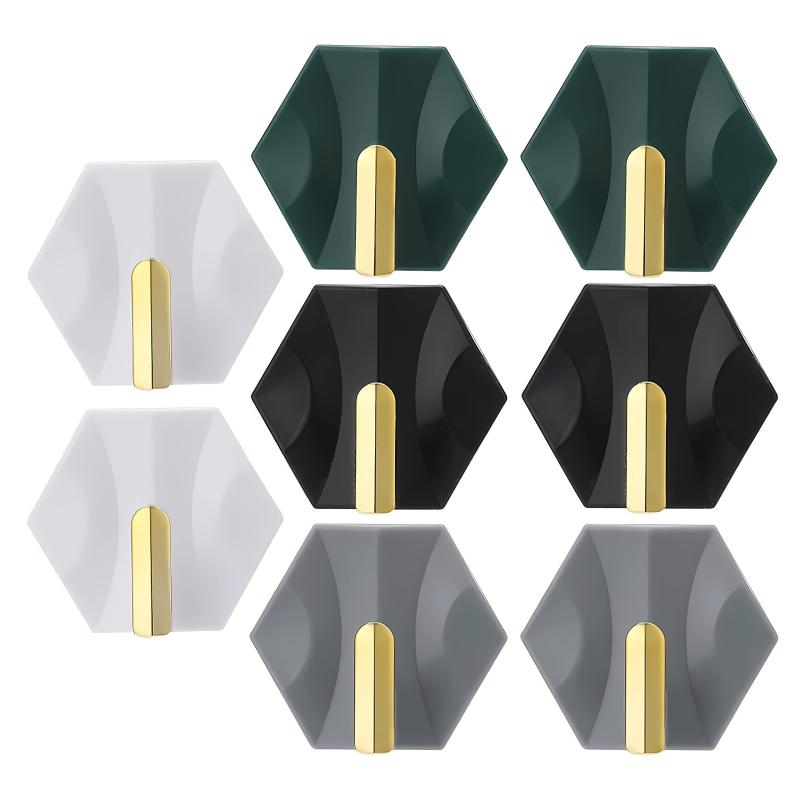 4pcs Bathroom Towel Hook Strong Adhesive Clothes Hanger Bedroom Wardrobe Hook