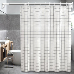 Thick Coated Telescoping Shower Curtain Rod No Drilling