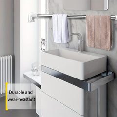 Thick Coated Telescoping Shower Curtain Rod No Drilling