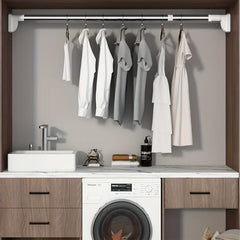 Thick Coated Telescoping Shower Curtain Rod No Drilling