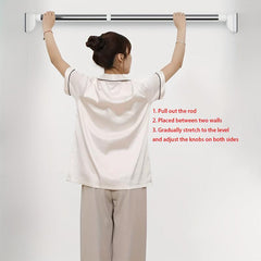 Thick Coated Telescoping Shower Curtain Rod No Drilling