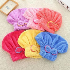 Elastic Strap Hair Drying Cap, Quick Drying Turbans For Wet Hair