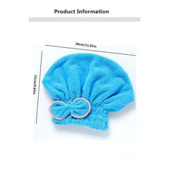 Elastic Strap Hair Drying Cap, Quick Drying Turbans For Wet Hair