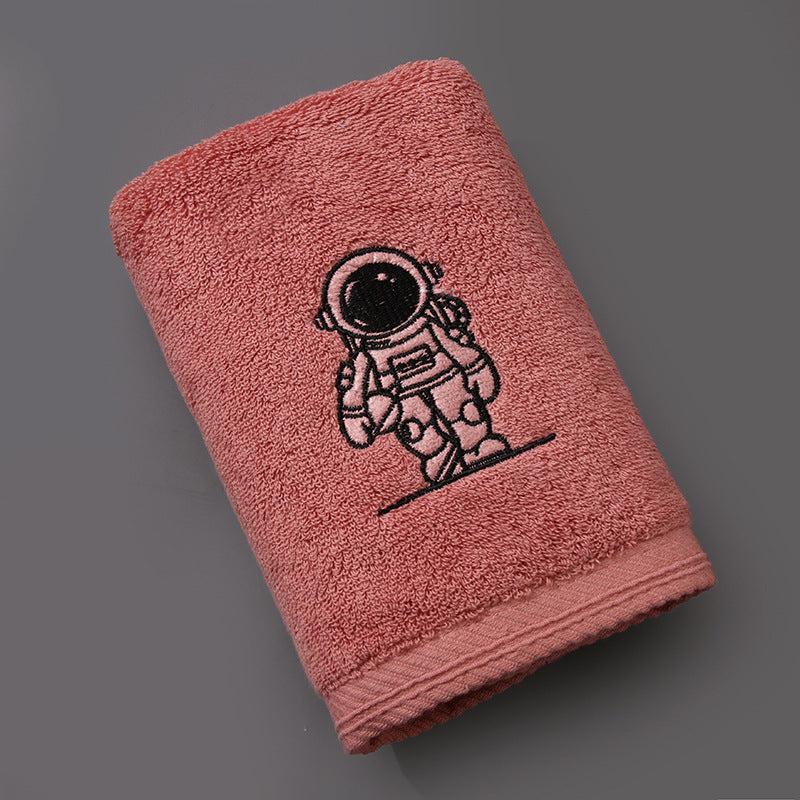 Embroidered Astronaut Hand Towel for Home Use