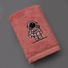 Embroidered Astronaut Hand Towel for Home Use