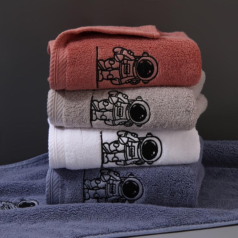 Embroidered Astronaut Hand Towel for Home Use