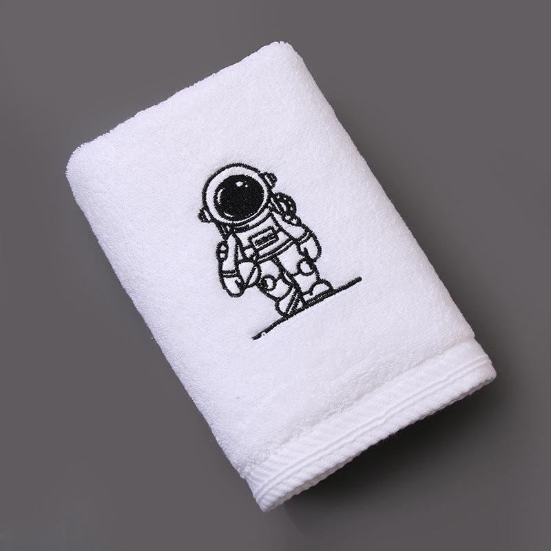 Embroidered Astronaut Hand Towel for Home Use