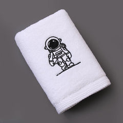 Embroidered Astronaut Hand Towel for Home Use