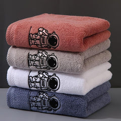 Embroidered Astronaut Hand Towel for Home Use