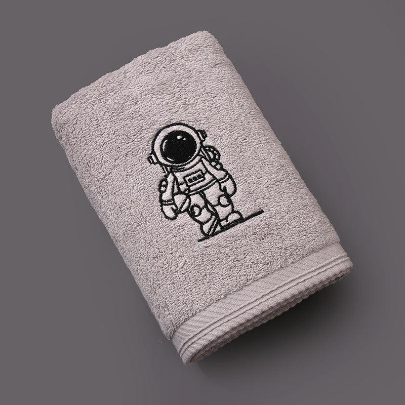 Embroidered Astronaut Hand Towel for Home Use