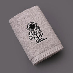 Embroidered Astronaut Hand Towel for Home Use