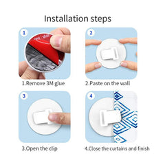 2pcs High Shower Curtain Clips with Anti Splash Guard