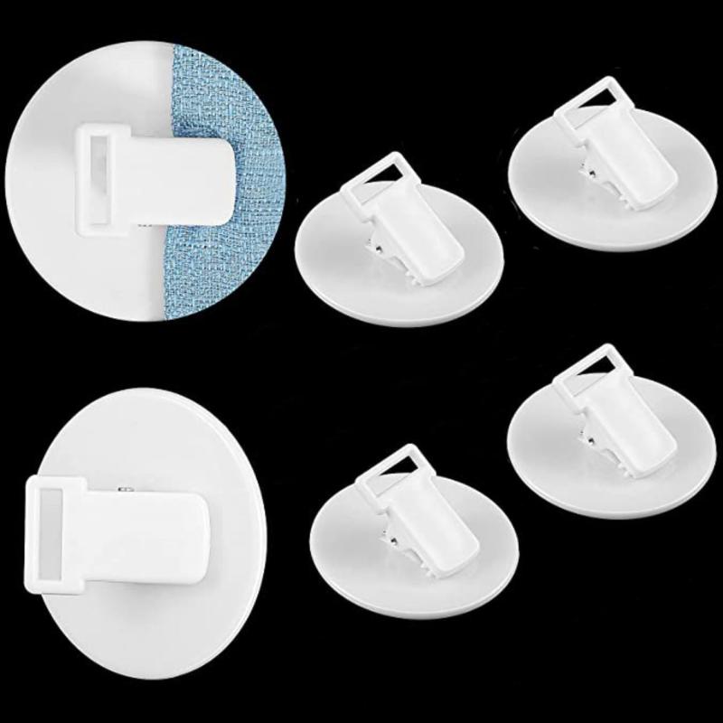 2pcs High Shower Curtain Clips with Anti Splash Guard