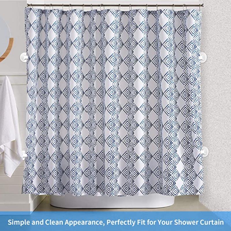 2pcs High Shower Curtain Clips with Anti Splash Guard