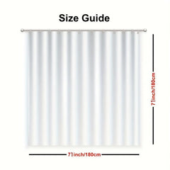 Beach Pattern Shower Curtain Waterproof Fabric Bath Curtain Bathroom Decor