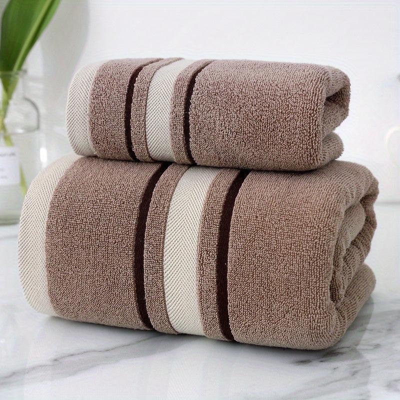 2pcs High Bathroom Towel Set Absorbent Quick Drying Soft Towel