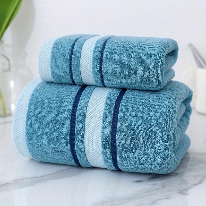 2pcs High Bathroom Towel Set Absorbent Quick Drying Soft Towel