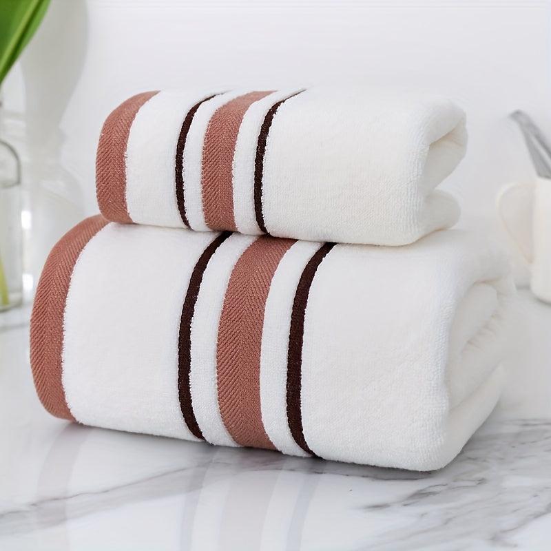 2pcs High Bathroom Towel Set Absorbent Quick Drying Soft Towel