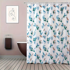 Printed Shower Curtain Waterproof with 12 Hooks Bathroom Decor
