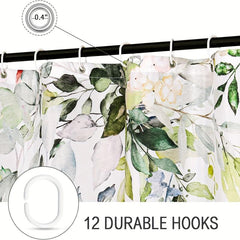 Eucalyptus Shower Curtain Waterproof Fabric 72x72inch Bathroom Decor