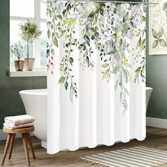 Eucalyptus Shower Curtain Waterproof Fabric 72x72inch Bathroom Decor