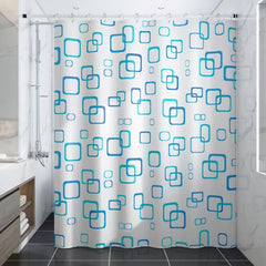 Geometric Print Shower Curtain Waterproof and Mildew Resistant Multiple Sizes