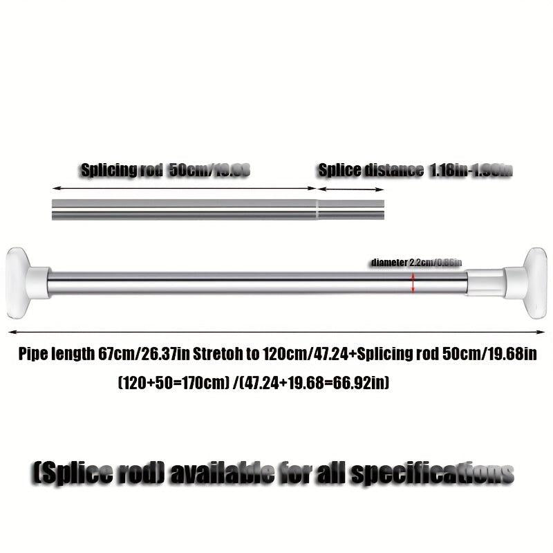 Adjustable Telescopic Stainless Steel Clothes Pole