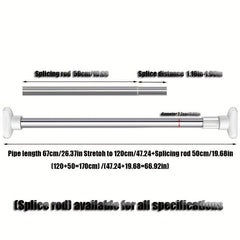 Adjustable Telescopic Stainless Steel Clothes Pole