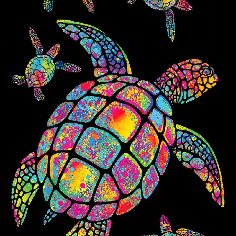 Turtle Pattern Beach Towel, Quick Drying, Strong Sand Absorption