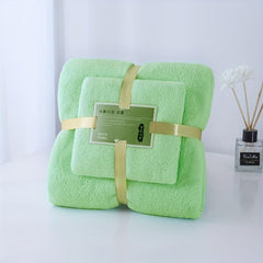 Soft Absorbent Towel Set for Bathroom and Home - 2pcs