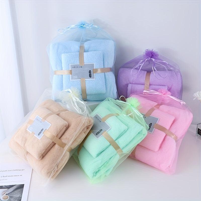Soft Absorbent Towel Set for Bathroom and Home - 2pcs