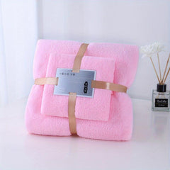 Soft Absorbent Towel Set for Bathroom and Home - 2pcs