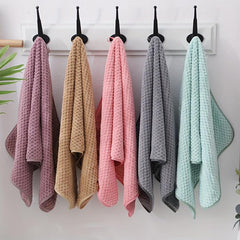 1pc Solid Hand Towel Quick Drying Absorbent Hand Towel Microfiber Soft Towel