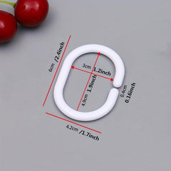 Plastic Shower Curtain Hook C-shaped Bathroom Accessories