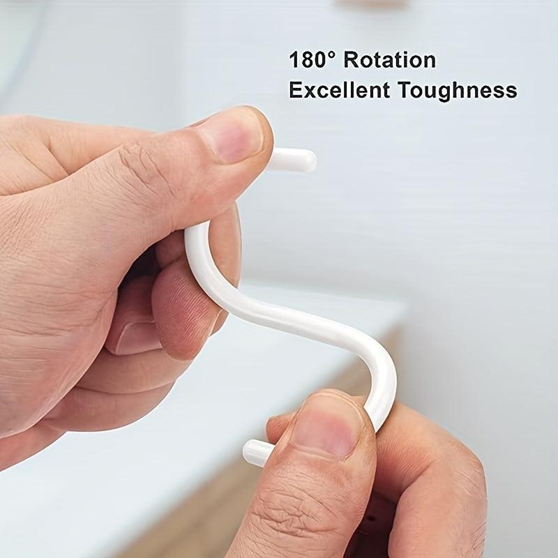 Plastic Shower Curtain Hooks Rings Set for Bathroom Shower Rod