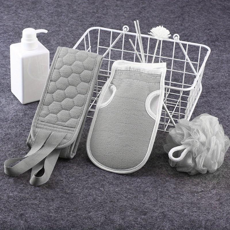 3pcs Exfoliating Back Scrubber Set for Deep Cleansing and Smooth Skin