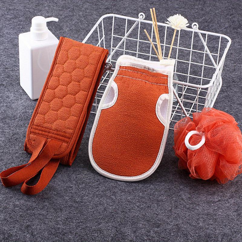 3pcs Exfoliating Back Scrubber Set for Deep Cleansing and Smooth Skin