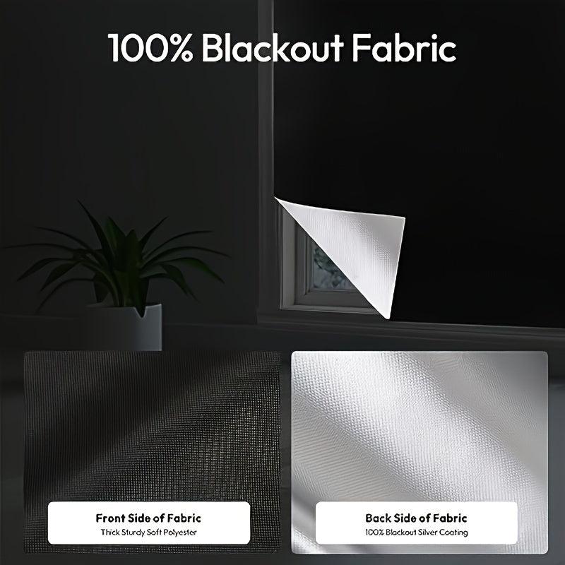 Blackout Roller Shades Cordless Window Blinds Thermal Insulated UV Protection