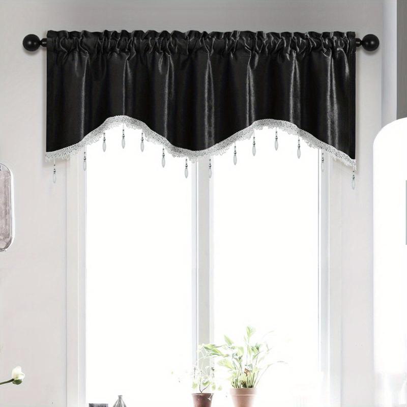 Italian Velvet Valance with Tassel & Bead Edge - European Style