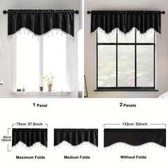 Italian Velvet Valance with Tassel & Bead Edge - European Style